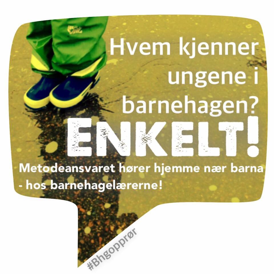monalisaioslo's tweet photo. Bare barnehagelærere kjenner barna OG har utdanningen som trengs. Hvorfor flytte ansvaret fra barnehagelærerne til eierne? #bhgopprør https://t.co/ldd4AJzNI8