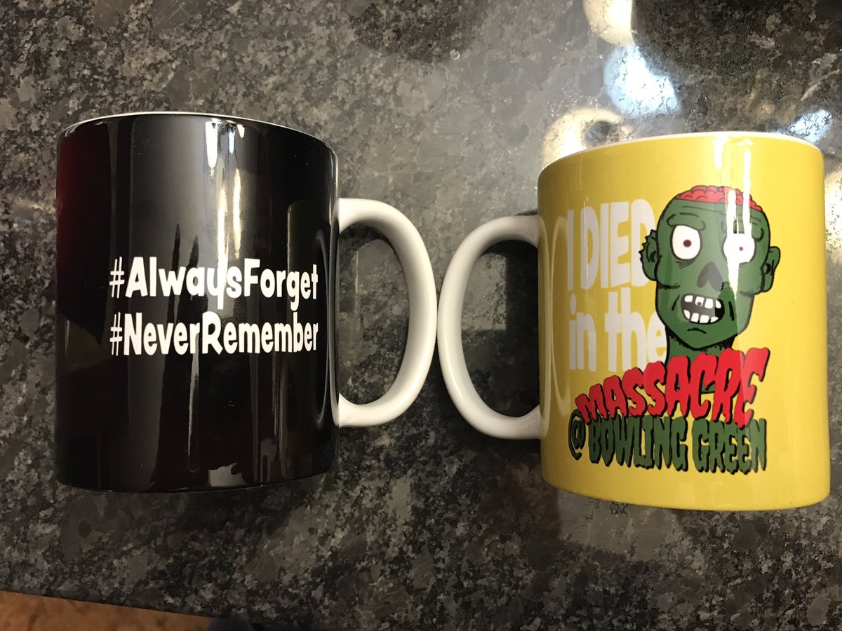 kaisermark's tweet photo. @Max_the_Zombie Got My Mugs! #AlwaysForget #NeverRemember #BowlingGreenMassacre https://t.co/qcVY5RoABL