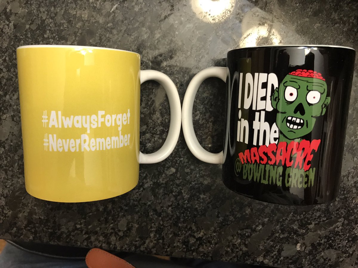 kaisermark's tweet photo. @Max_the_Zombie Got My Mugs! #AlwaysForget #NeverRemember #BowlingGreenMassacre https://t.co/qcVY5RoABL