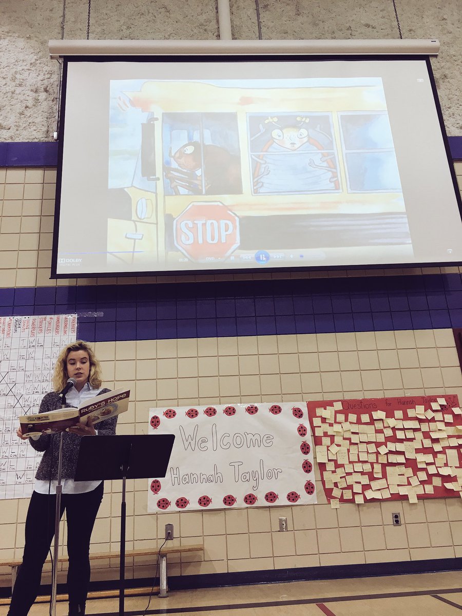 WhyteRidgeSCH's tweet photo. Special guest author/reader Hannah Taylor joined us today to read Ruby's Hope and inspire us all to #makechange #ladybugfoundation ❤️🐞 https://t.co/tZLzXpnfrc