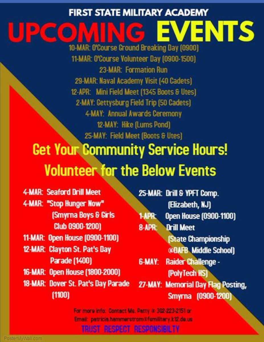 FSMA Cadets - don't miss out on these upcoming opportunities!