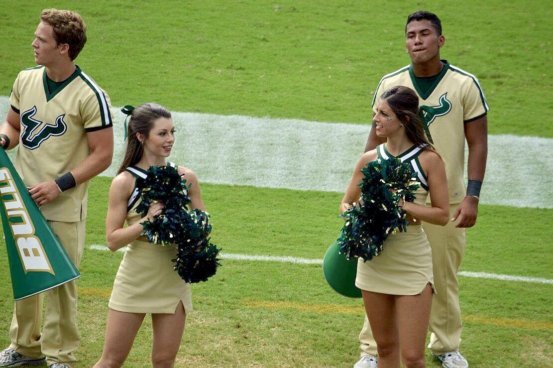 tifffsmith's tweet photo. Happy senior night to my favorite cheerleader, Reina Brown!!! miss being confused on the sidelines with you yay go bulls https://t.co/BME4X3yNFa