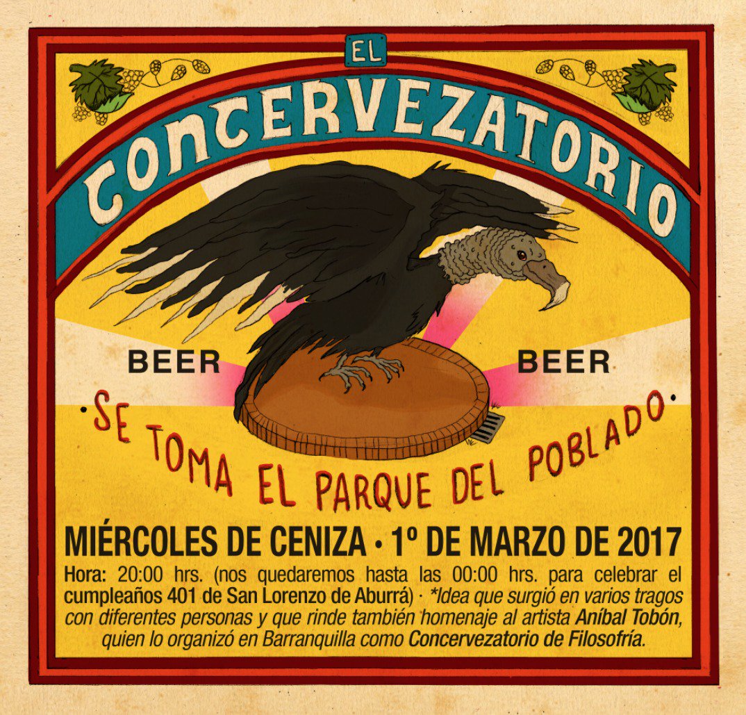 UniversoCentro's tweet photo. Este miércoles de ceniza no se pueden perder el concervezatorio en El parque del Poblado desde las 8 pm. https://t.co/8ecxV3GoS1