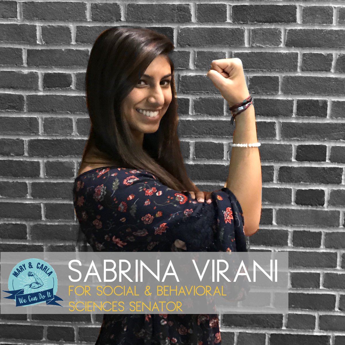VoteMaryCarla's tweet photo. SENATOR SPOTLIGHT | SABRINA VIRANI

For more info on our awesome senate slate, go to: https://t.co/MGunNPRJ7S

#WeCanDoIt #VoteMaryCarla https://t.co/Pa8o2hAJyQ