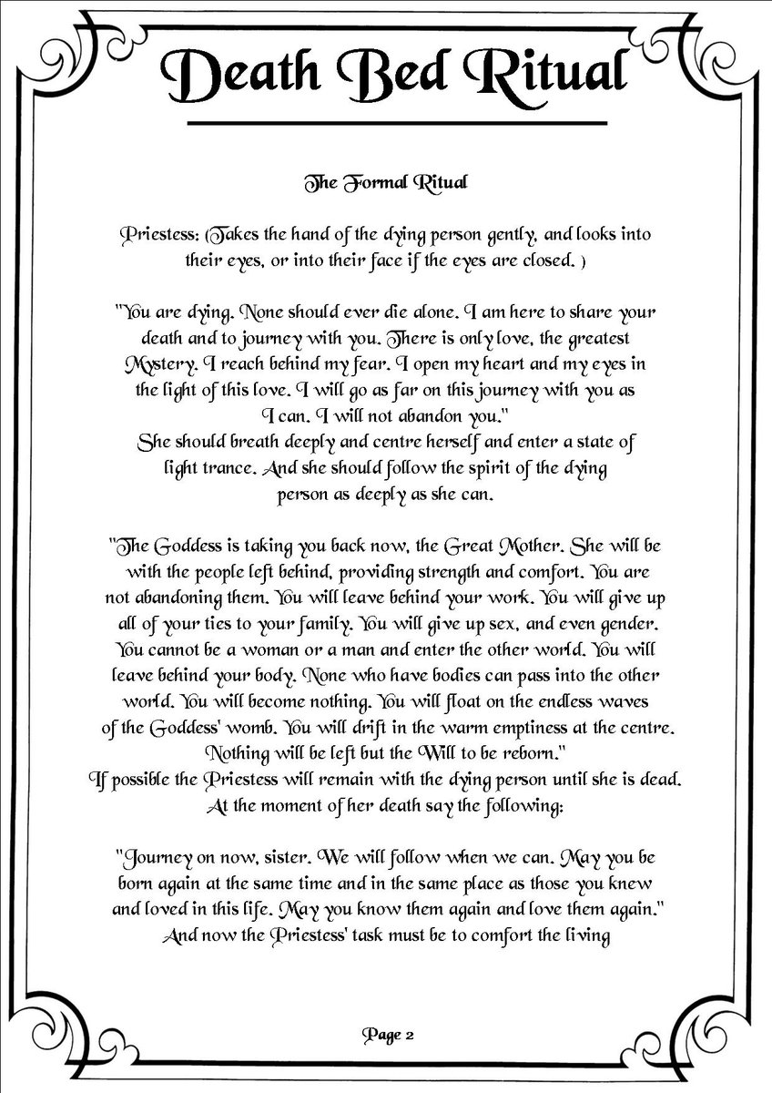 metaphystudies's tweet photo. Deathbed Ritual to ease passing #wicca #witchcraft #paganism #deathbedritual https://t.co/cE2QhwVSb4