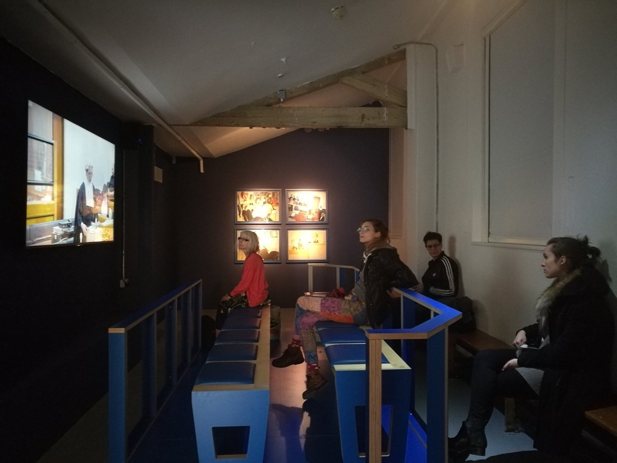 elluba's tweet photo. I loved this art project from #HelenKnowles, panel judges whether algorithm is guilty of murder in speculative scenario @Zabludowicz_Col #AI https://t.co/3E2Ildv9ov