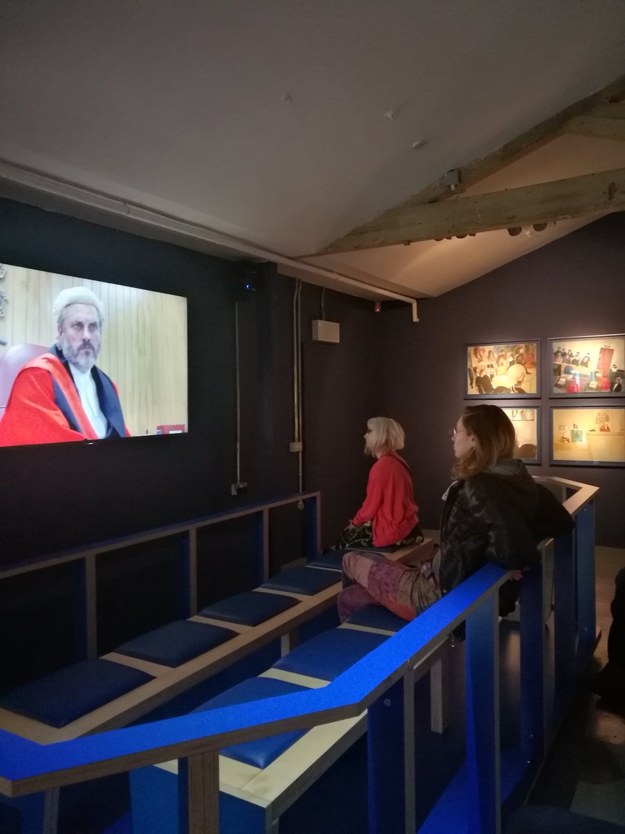 elluba's tweet photo. I loved this art project from #HelenKnowles, panel judges whether algorithm is guilty of murder in speculative scenario @Zabludowicz_Col #AI https://t.co/3E2Ildv9ov