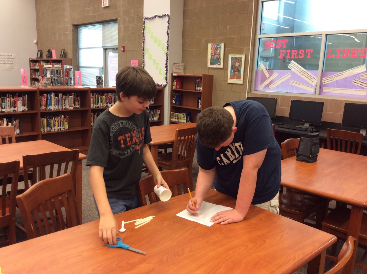 KellyClark50's tweet photo. Student talk collaborating on the library Design Challenge. #ElginLearns https://t.co/Yur4po2R2d