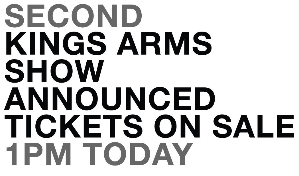 We've added a second Elemeno p show on March 12th at the Kings Arms. Tickets on sale today at 1pm on eventfinda.co.nz