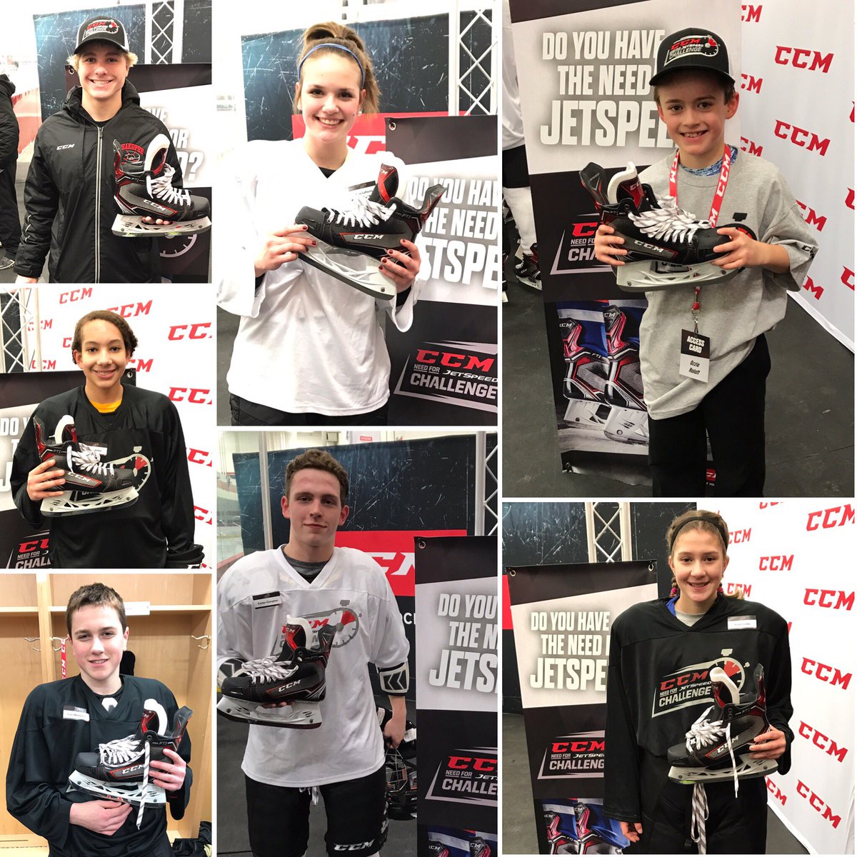 CCMHockey's tweet photo. Day 1 of the #NeedForJetSpeed Challenge was awesome.
The speedsters below all walked away with their own pair of #JetSpeedFT1 skates! https://t.co/1qK5nPuLTi