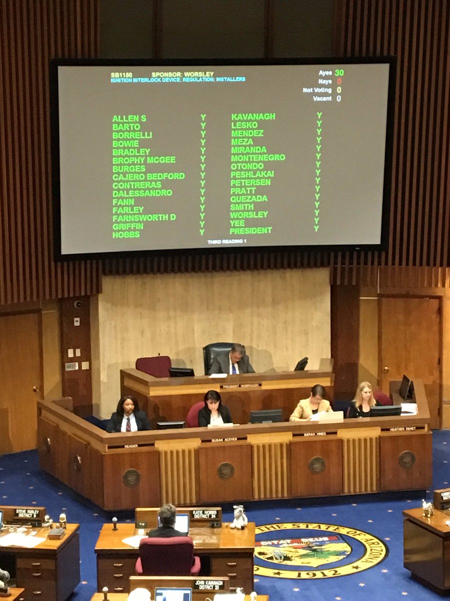 JoeDeMented's tweet photo. So much green! It hurts my eyes haha! 😜 Glad to see SB1150 (#ignitioninterlockdevice;reg;installers) pass today #GreenMeansGo #ArizonaSenate https://t.co/DSREE9MFtV