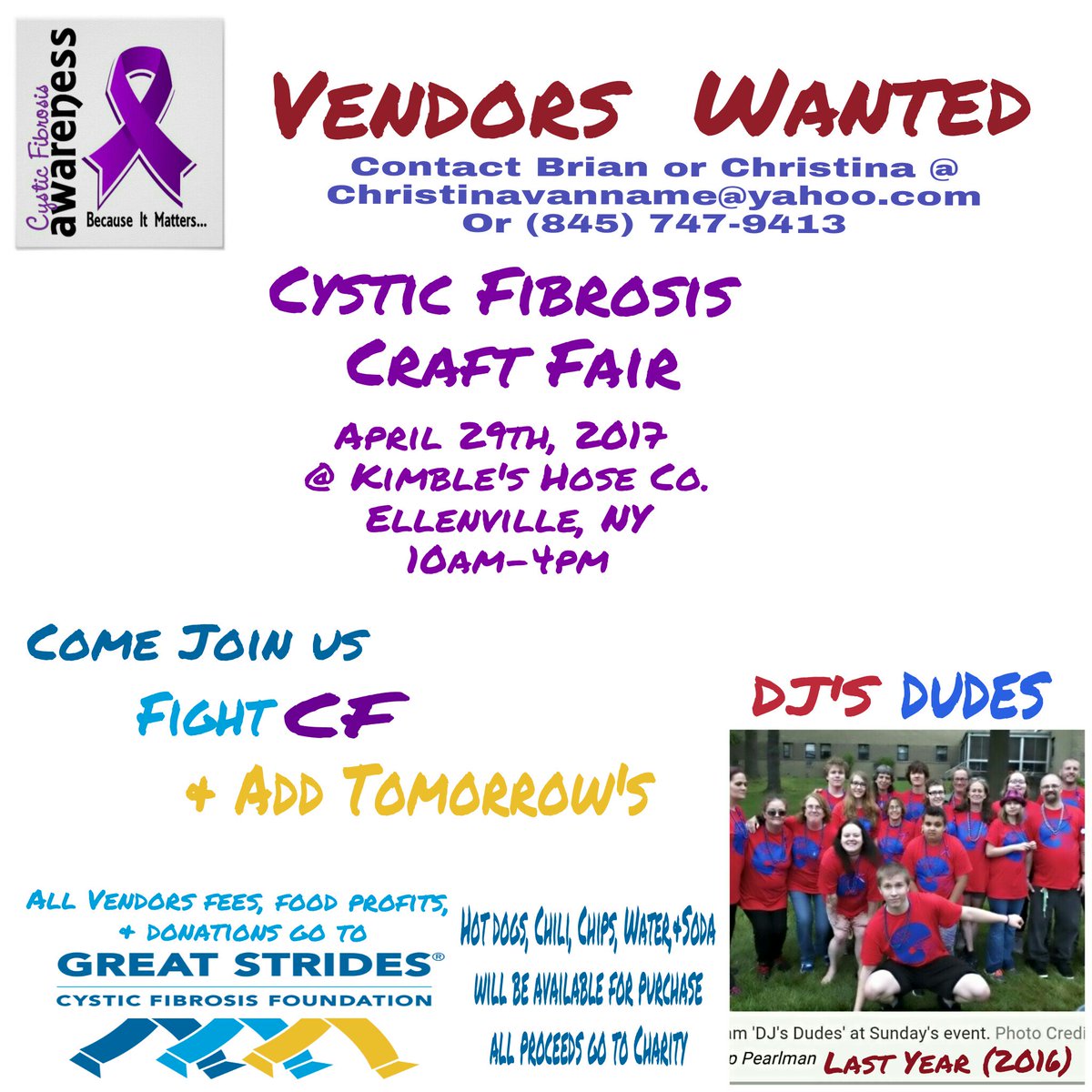BCCrafts's tweet image. Looking for Vendors for this craft event all vendor fees go to charity! @Furious_SIDS @CF_Foundation @SpideyGamin @w1ckedrage