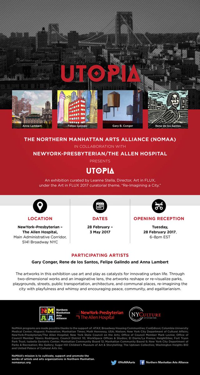 Join us for the #Opening of #Utopia Tues, Feb 28, 6-8pm in collaboration w <a href="/nyphospital/">NewYork-Presbyterian</a> <a href="/LeanneStella/">Leanne Stella</a> <a href="/FLUXArtFair/">FLUX Art Fair</a>
