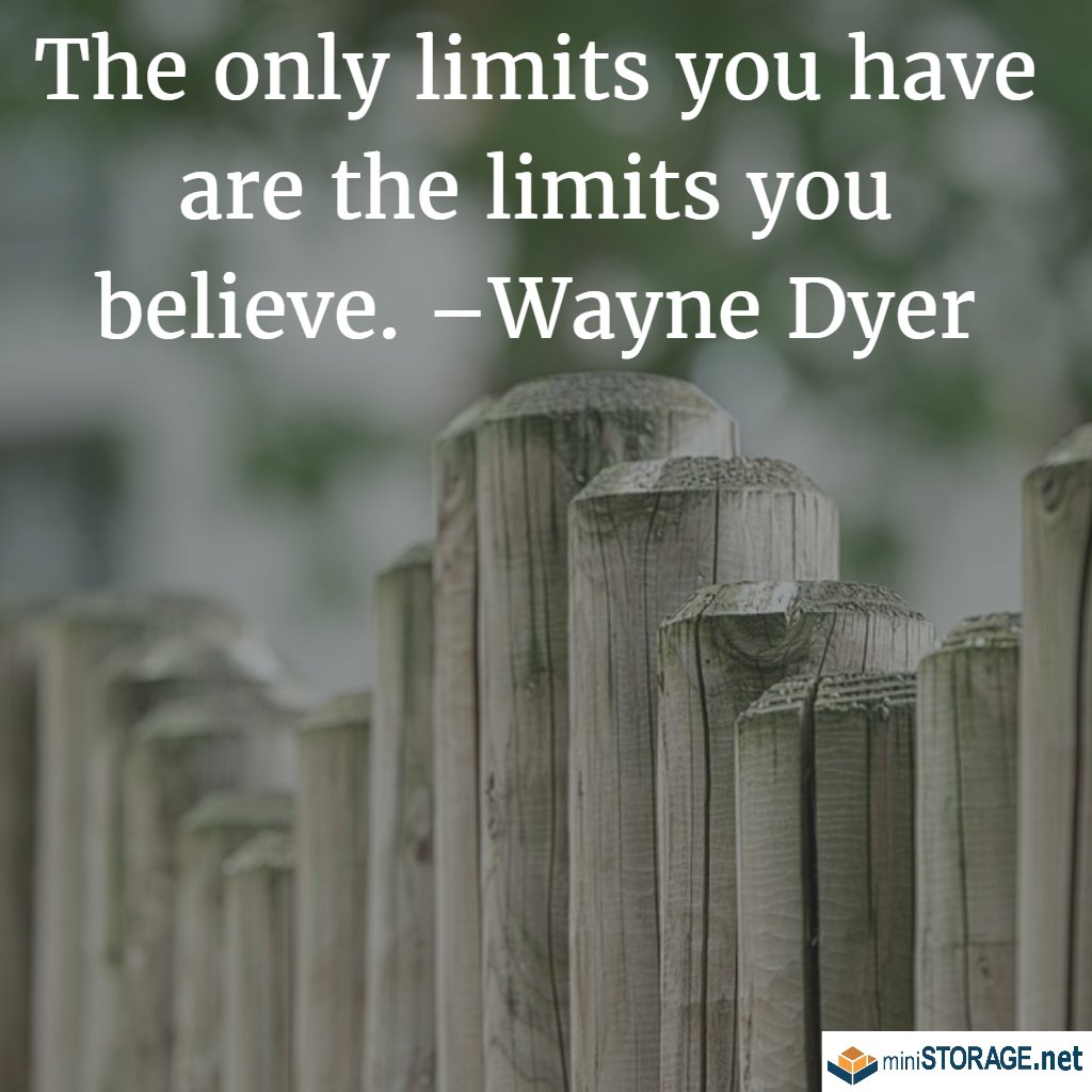 MiniStorage_VN's tweet image. The only limits you have are the limits you believe. –Wayne Dyer #mondaymotivation