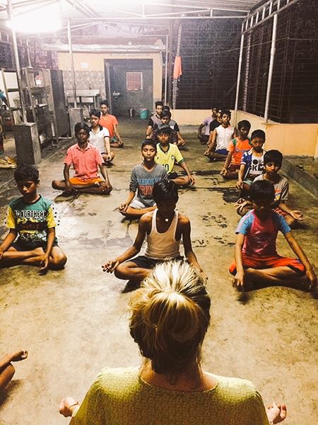 How to calm a bunch of pre teen and teenage boys ? Introduce them to the power of yoga and meditation . #khelaghar #raisingboystobemen