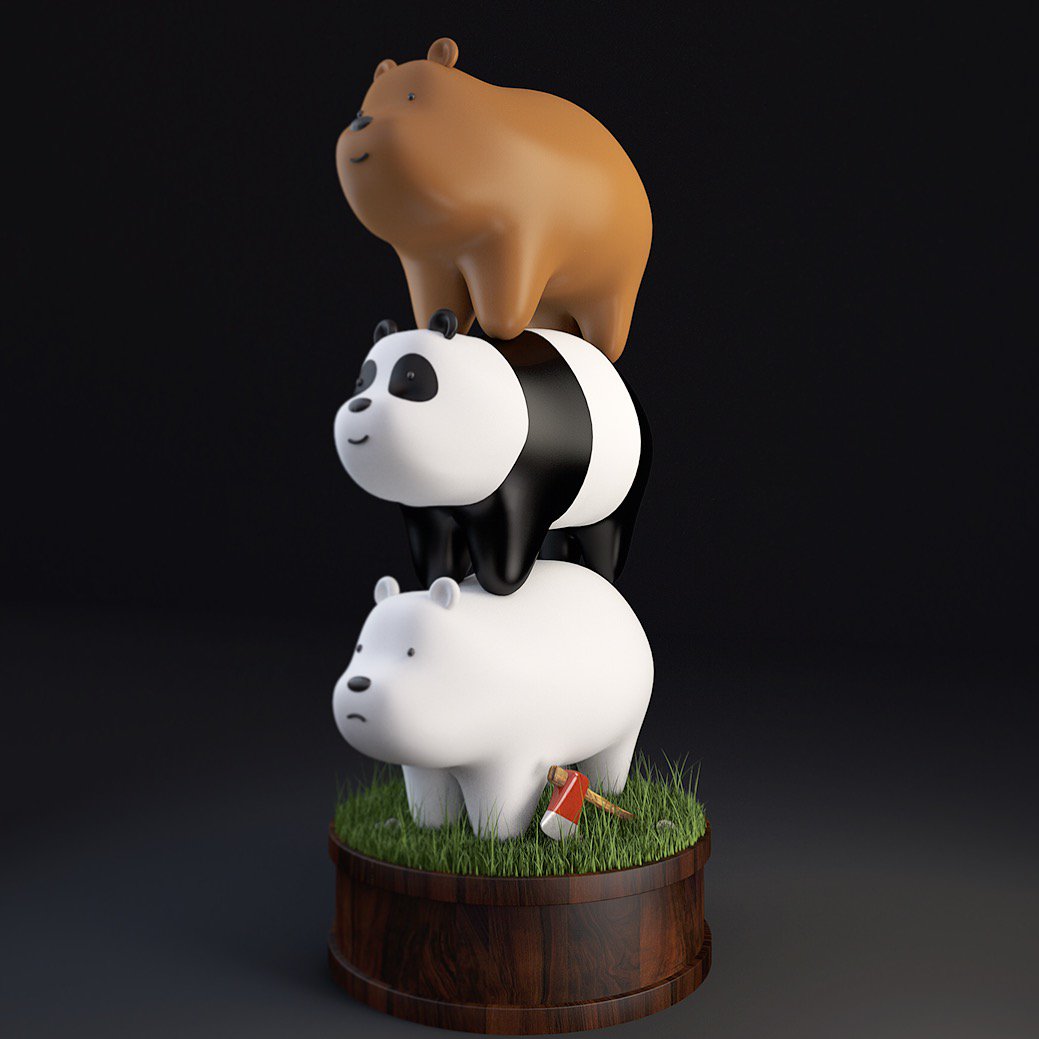 cartoonnetwork's tweet image. Ice Bear is even better in 3-D (🎨: Julio Martin Ruiz/ behance) #webarebears #3D #bearstack