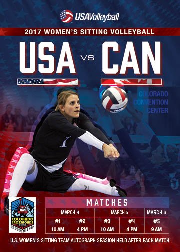 USA Volleyball (@usavolleyball) on Twitter photo US Women's Sitting Team plays Canada 5x during <a href="/crossroadsvb/">Colorado Crossroads</a> March 4-6 at Colorado Convention Center. bit.ly/020217Sit #USAVsitting US Women's Sitting Team plays Canada 5x during <a href="/crossroadsvb/">Colorado Crossroads</a> March 4-6 at Colorado Convention Center. bit.ly/020217Sit #USAVsitting