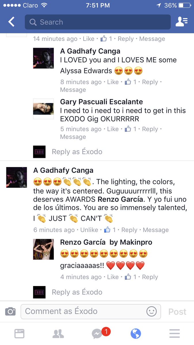 Renzogarciag's tweet photo. Fui a trabajar con fiebre ese día y sigo mal, pero comentarios así me la suben maleado! ❤️ @exodo_party @rpdr_peru #Exodo #Makinpro https://t.co/VIGPJga4YH