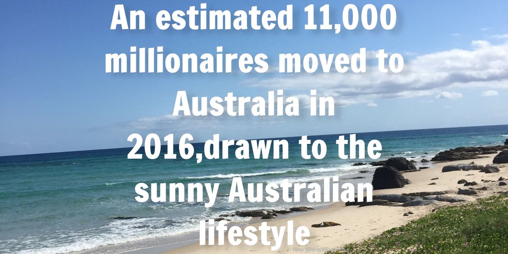 mymigrationapp's tweet photo. An estimated 11,000 millionaires moved to Australia in 2016. Read more:  https://t.co/mN4qPIV8C9 #australia #migration #lifestyle https://t.co/xoWO0s8E0x