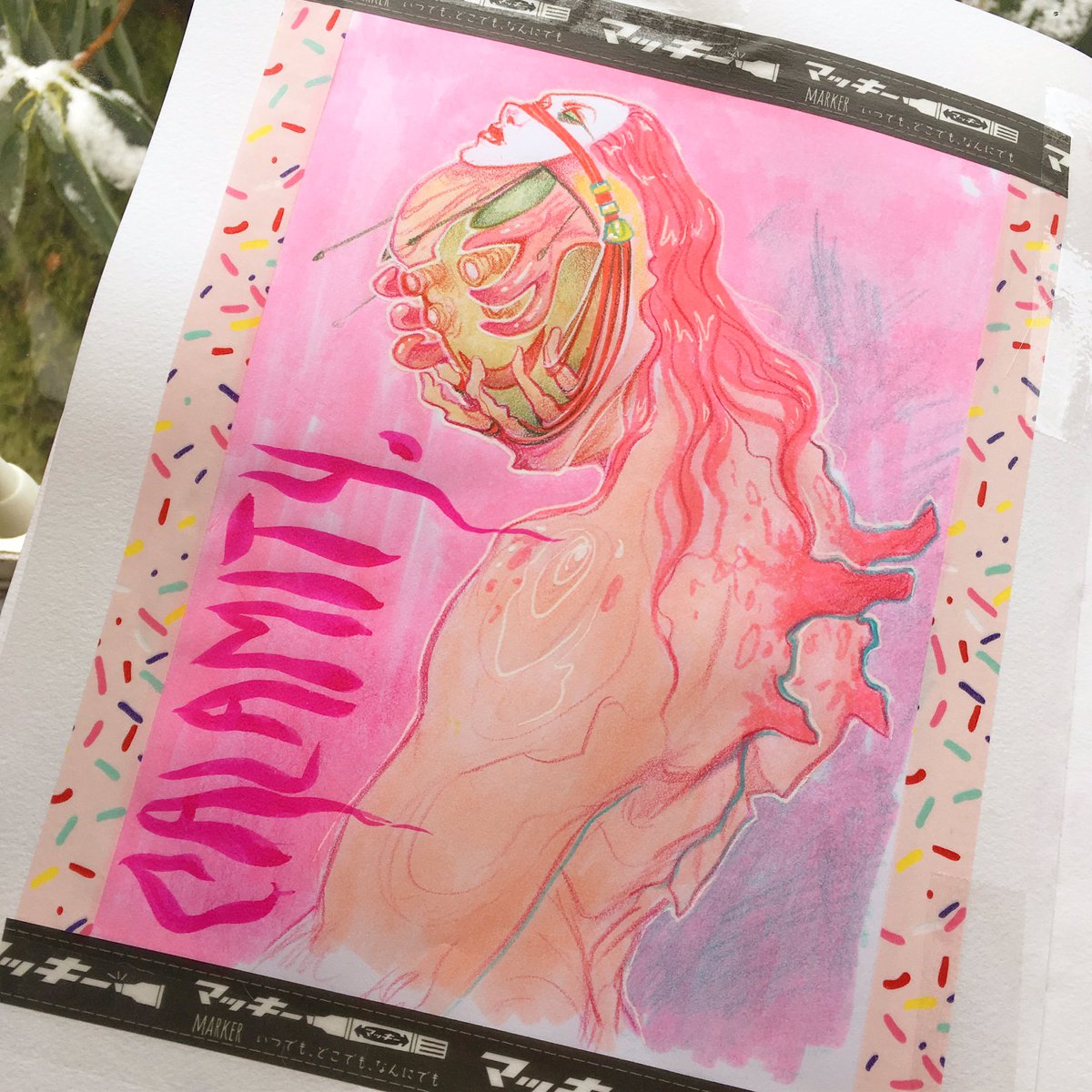 I made a personified character representing the demons I've been fighting lately. I think it helps to draw a physical representation. #art