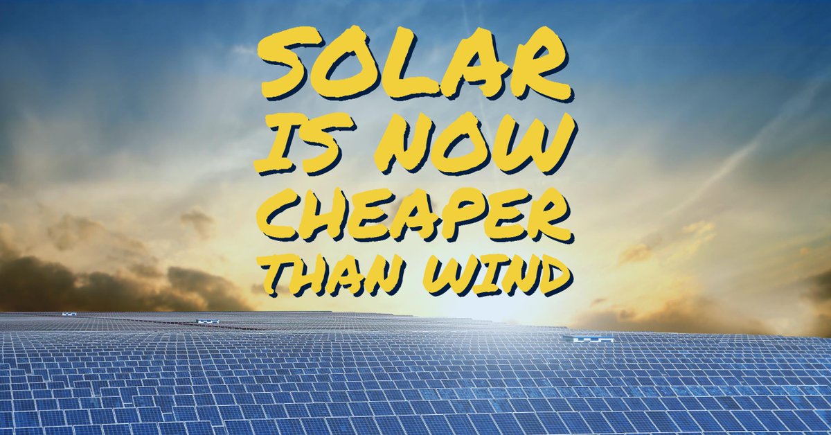 staten_solar's tweet photo. World #Energy Hits a Turning Point: #Solar is now Cheaper Than #Wind!!
Please share to promote the solar energy revolution!
#statensolar https://t.co/JWYHDlPDYc
