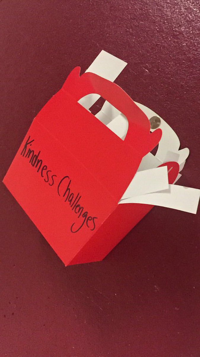 HTHSSC17's tweet photo. Take a kindness challenge from one of the red boxes located around the school! ❤️ https://t.co/vcWJbbYSyB