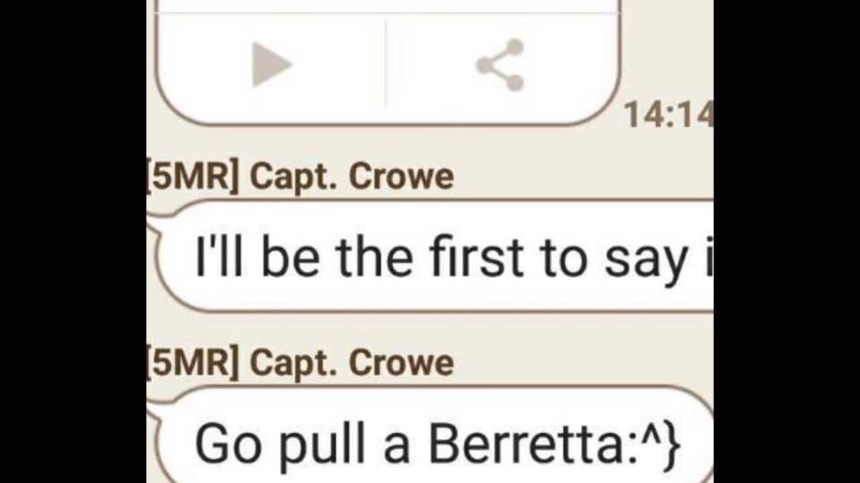 MilSim_Daily's tweet photo. After the memorial service for the Capt Berretta, 5MR Crowe has been seen joking about his death. MilSim shouldn't allow this!
@MilsimNews https://t.co/4kiG47EfAu