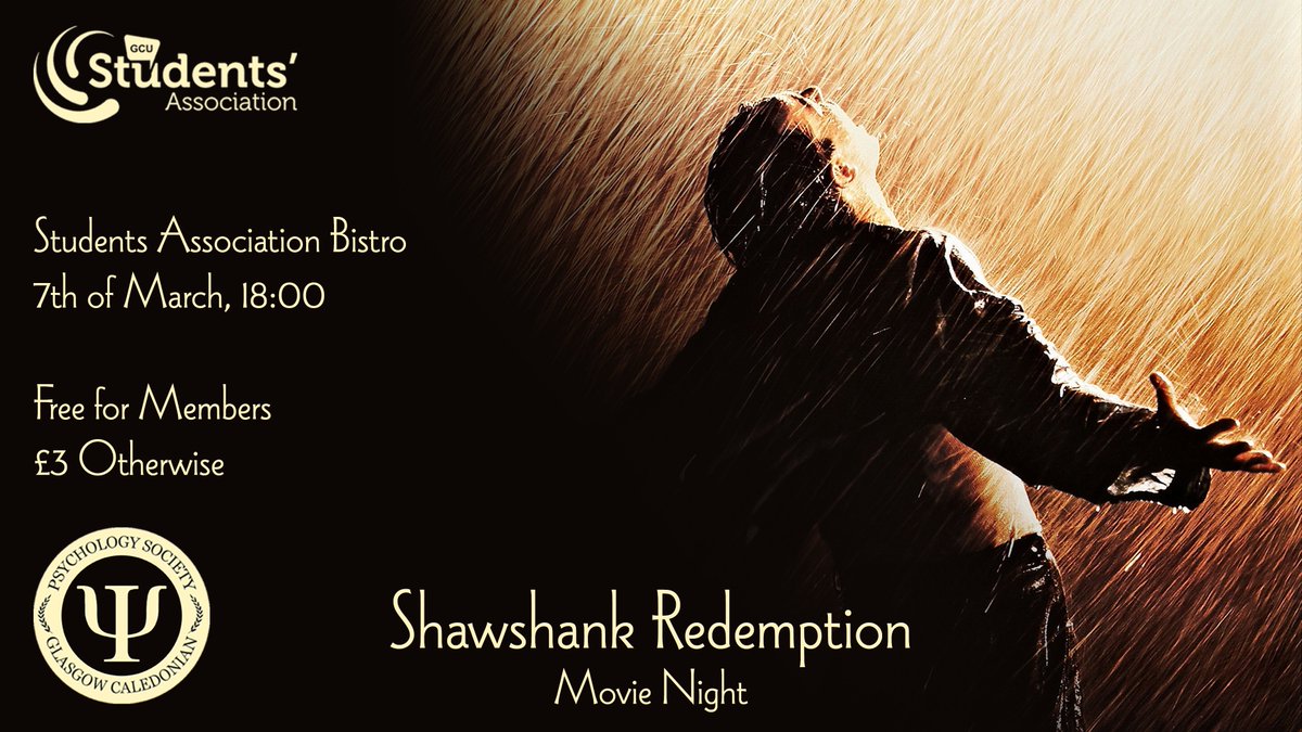 Join us for our movie night on Tuesday 7th! In preperation for our prison trip, we will watch Shawshank Redemption
facebook.com/events/2399934…