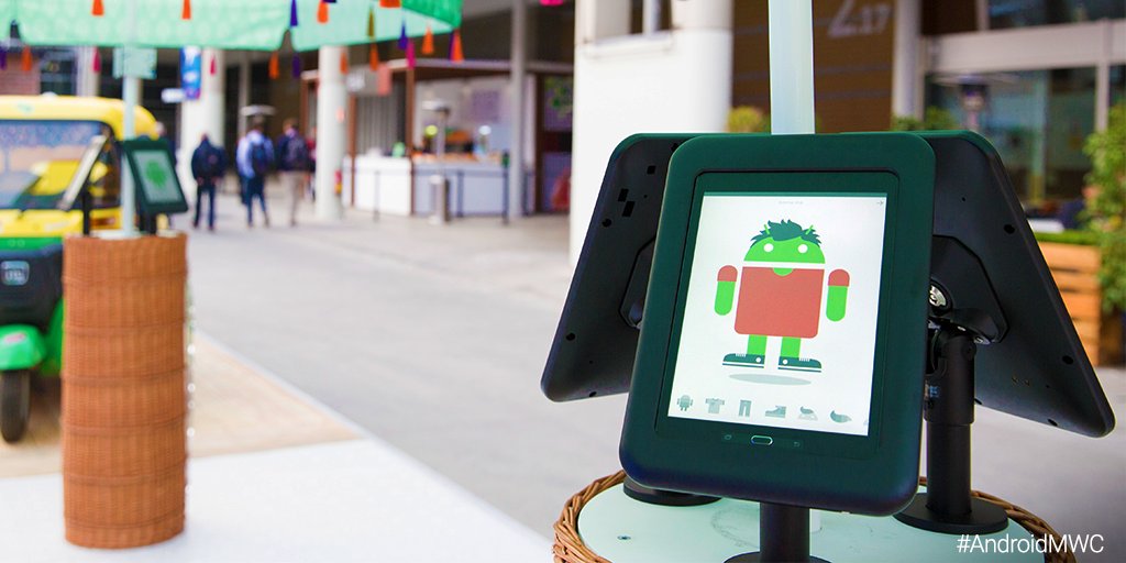Android's tweet image. Feeling calm at the #Androidify Zen garden at #AndroidMWC. Join the fun and create your own Androidify character: androidify.com
