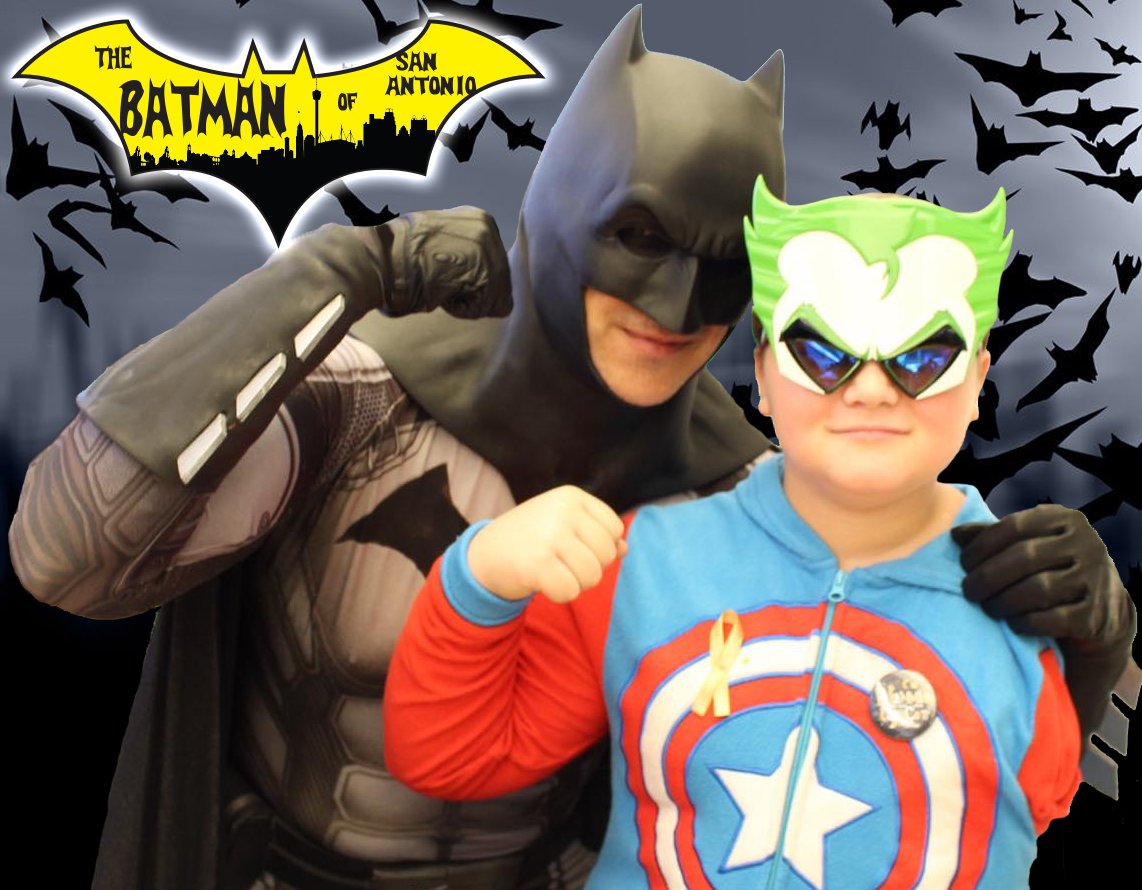 happy2badad's tweet photo. Pair of real Super Heroes! @batmanofsananto @thebatalliance @LEGOBatmanMovie @CaptainAmerica @BatmanNewsCom #Batman #TeampCap @defeatsarcoma https://t.co/xlFtcomumi