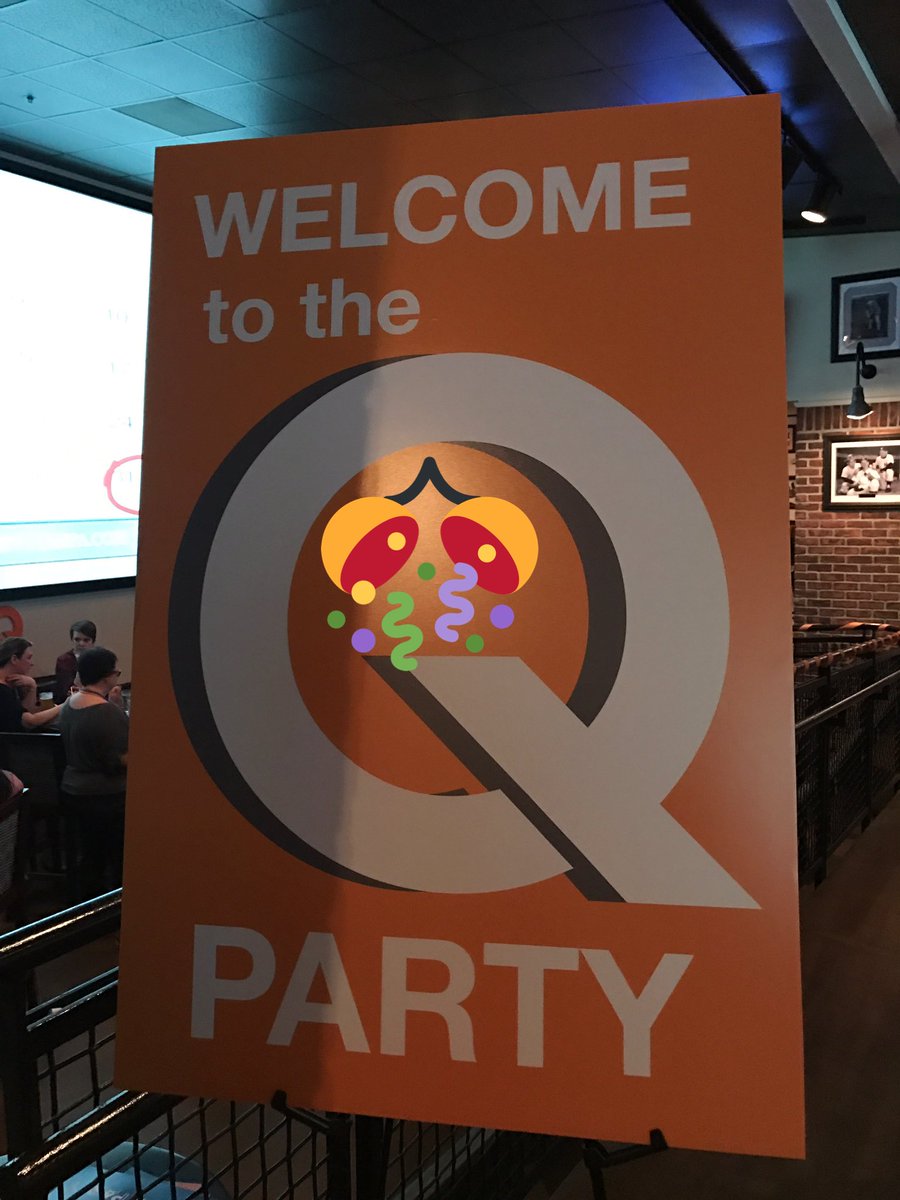 nsberry's tweet photo. What's a conference without a QParty! @TQGTransit #APTAmarketing17 #APTAafterdark #WhoisQ  @MarriottTampa Hurry! https://t.co/ROgTzIIjnw