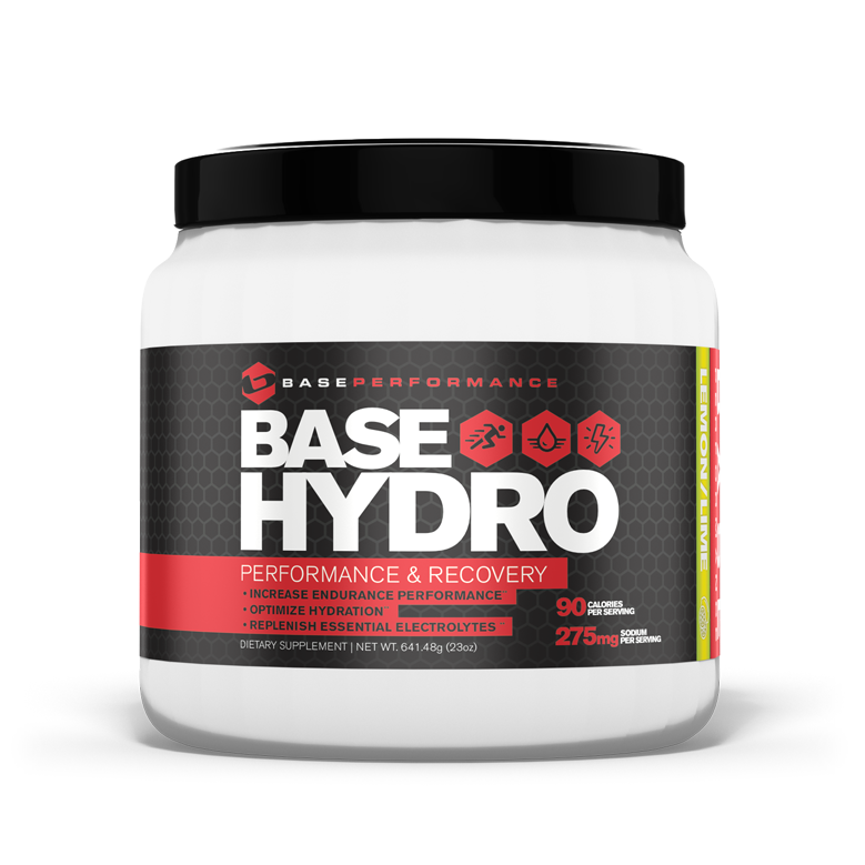 BASE HYDRO is your go to light and refreshing electrolyte replacement beverage mix! Keeping athletes on the move & hydrated!