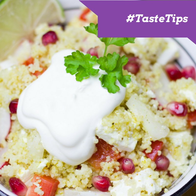 OliveCentralZA's tweet photo. A delicate extra virgin #OliveOil, with yogurt, garlic and a squeeze of lemon, makes a healthy dressing for grain salads. #TasteTips https://t.co/5Cgzcw2zuS