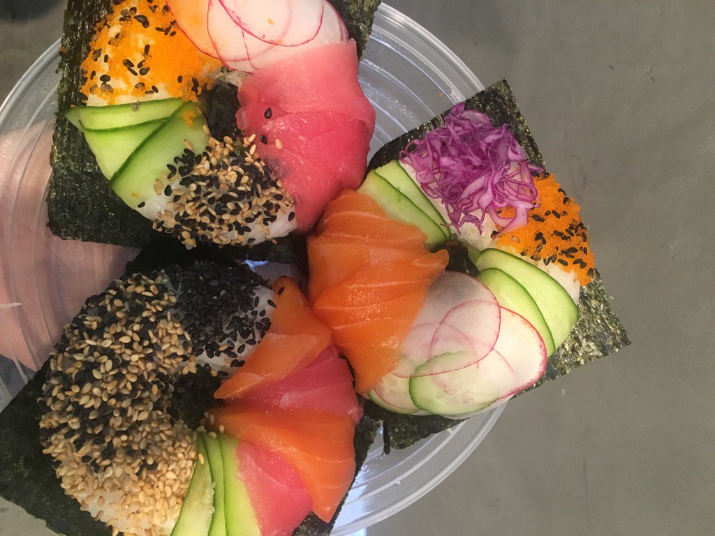 berlinlove's tweet photo. Weekend adventures..Sushi Donuts. Great pic, Camille. @damianmakki https://t.co/XxrdHXy3PY
