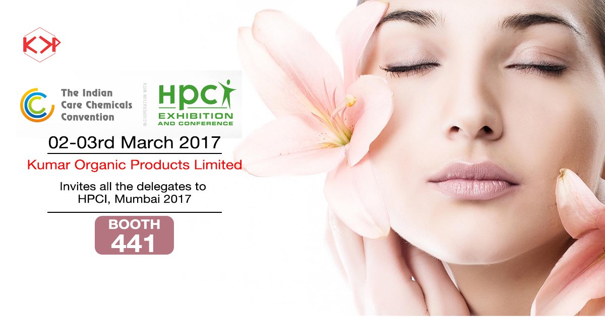 KumarOrganic's tweet photo. Kumar Organic Products Limited invites all the delegates of HPCI, Mumbai 2017. https://t.co/EV5oeswU11