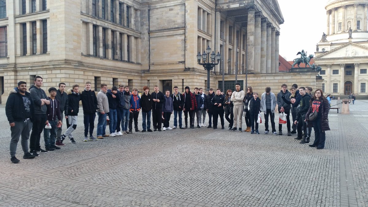nickhan64's tweet photo. @BucksUTC students on walking tour of Berlin. A strange mixture of styles, social and cultural. https://t.co/q3GT4O6dz0