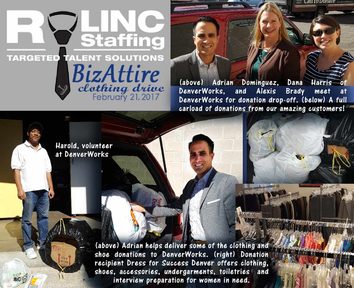 ROLINCStaffing's tweet photo. First BizAttire Clothing Drive was a success! Thanks to our customers for their generosity-charities received hundreds of items! https://t.co/MG9DTp97kR