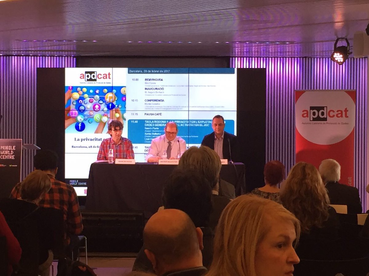 ackcentsecurity's tweet photo. Ntro. CSO @mingoBCN participa en la jornada de @apdcat en MOBILE World Center #mwc17 La privacidad en el juego https://t.co/l8wFKMFUTU
