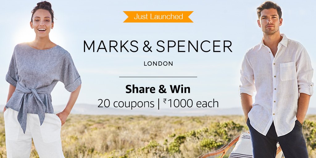 AmazonFashionIn's tweet photo. #KeepItFresh this #SpringSummer with the exciting new collection from @marksandspencer! #ShareAndWin your favorites! https://t.co/tVtsTwZklP https://t.co/RTgfIBu8Wd