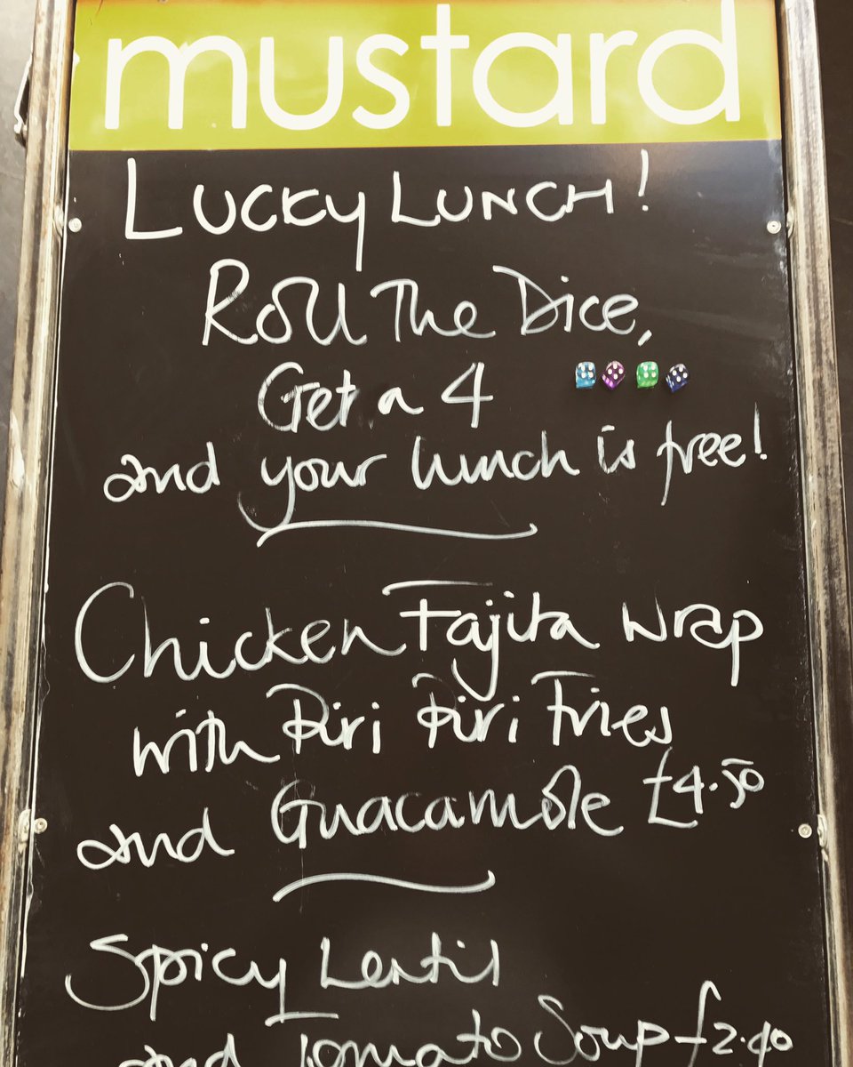 It's our 4th birthday!! 🎊🎉 Roll the dice, get a 4 and your sarnie is on us! 🎲🥖🦄