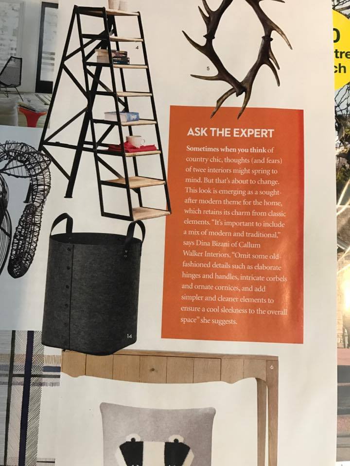 CallumWalkerInt's tweet image. Our designer, Dina, gives her expert advice on the modern country trend @HomesIntScotMag Grab this month's issue quickly! ☕️ #interiordesign