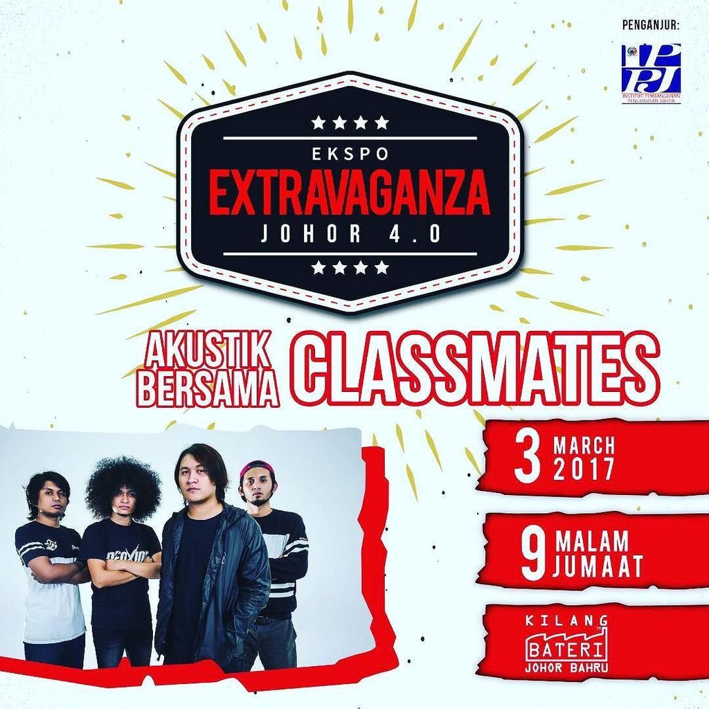 ClassmatesBand's tweet photo. Akustik bersama @classmatesband | Ekspo Extravaganza Johor 4.0, #ippj | 9.00pm, 3 March 20… https://t.co/InefgW2SyO https://t.co/2vsWGeKFmv