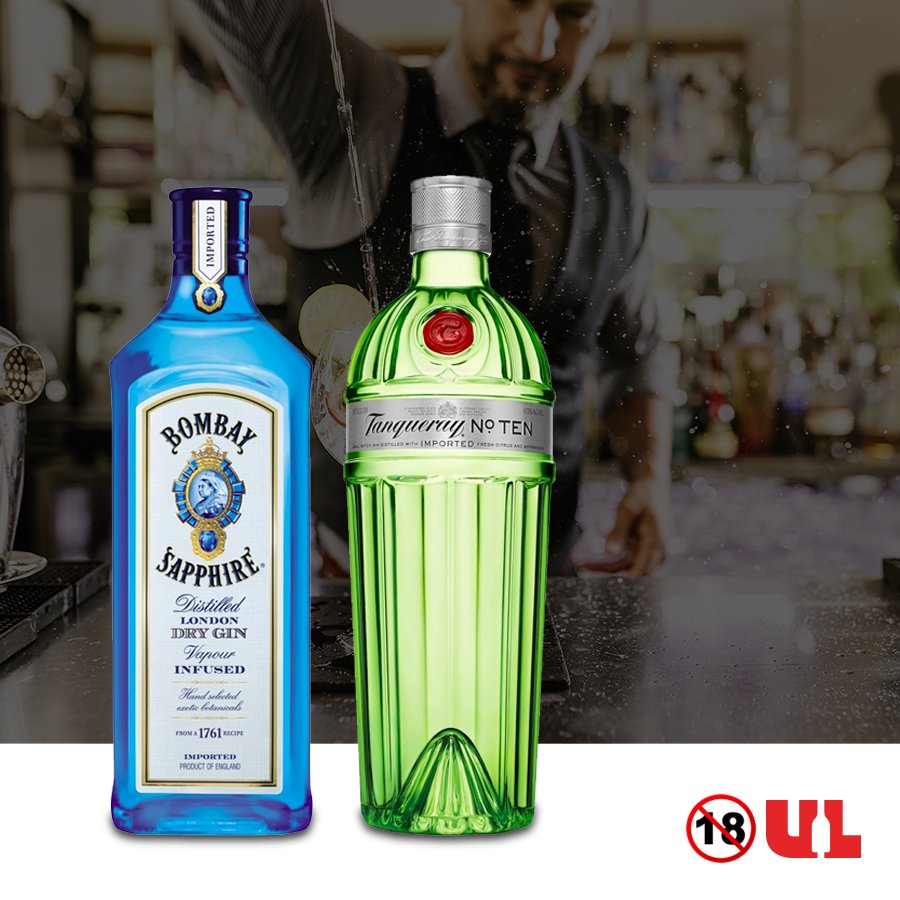 ultraliquors's tweet photo. Gin for the win! 
We want to know from YOU which gin has your heart. 
Give us a RT for @BombaySapphire and a <3 for @TanquerayZA. https://t.co/T1JZv7Cbll