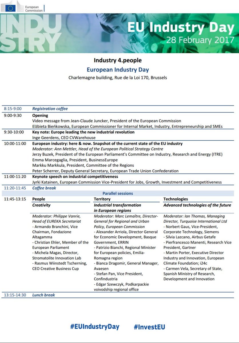 lucadon82's tweet photo. #EU2watch:
Today first ever #EUIndustryday.
Check out program! #InvestEU #manufacturing #people #territory #tech https://t.co/HoQYmD5qJ5 https://t.co/HpLaijFA3W