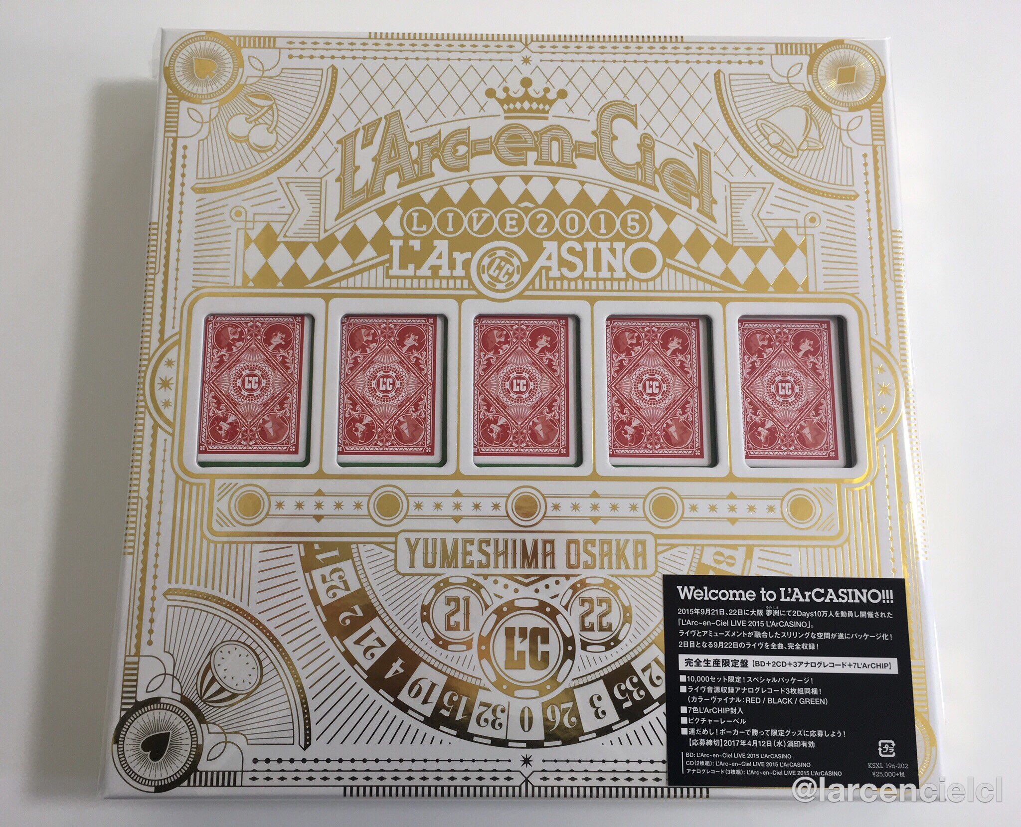 L'Arc〜en〜Ciel L'ArCASINO Blu-ray+2CD 白っぽ 初回