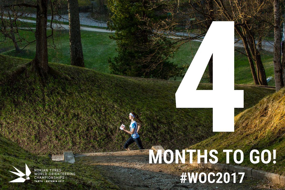 4 months to go until World Orienteering Championships kick off in Tartu! #orienteering #woc2017 #eoc2017 #visitestonia #tartu