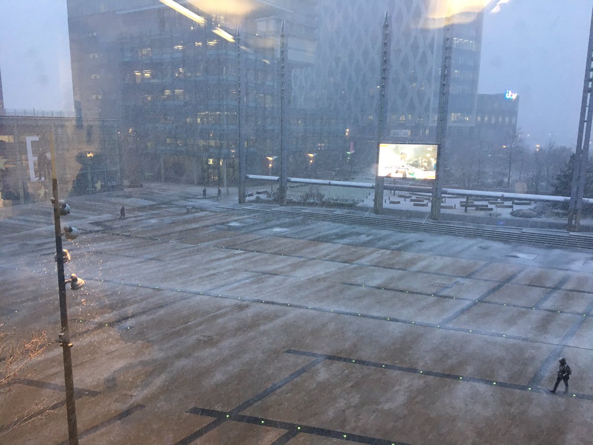 Snowing here at <a href="/MediaCityUK/">MediaCityUK</a> this morning! <a href="/BBCNWT/">BBC North West</a> <a href="/BBCBreakfast/">BBC Breakfast</a>