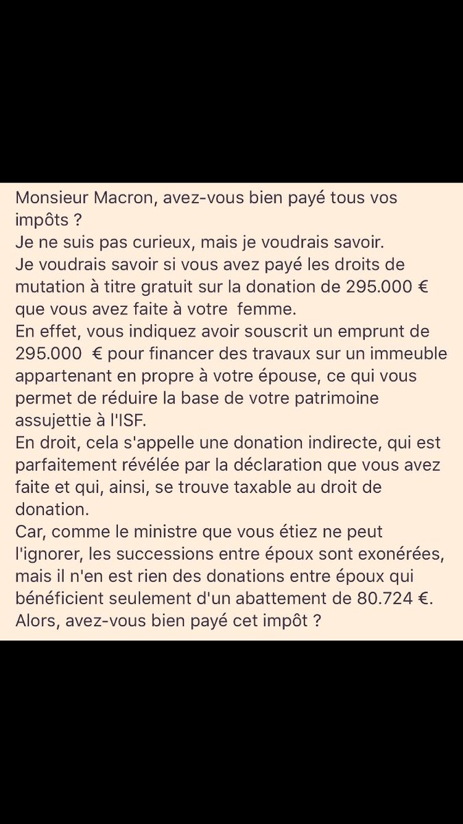 UghMartinet's tweet photo. L'honnêteté de monsieur #macron #impots #enMarche https://t.co/rqPdxLjr3z