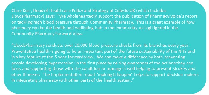 Check out our statement in response to <a href="/pharmacyvoice/">Pharmacy Voice</a>'s hypertension report. Our head of healthcare policy &amp; strategy <a href="/kerr_clare/">Clare Kerr</a> comments: