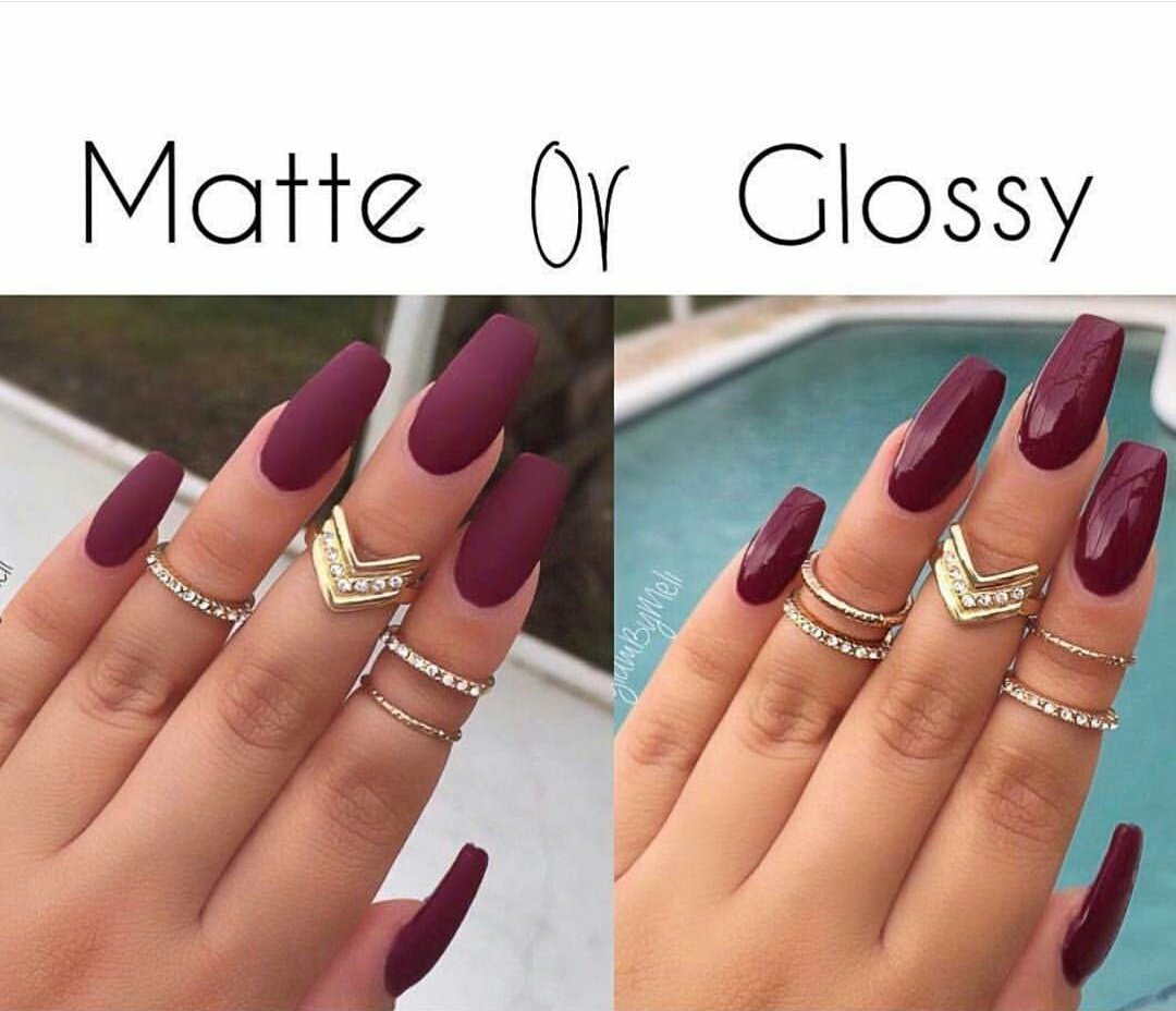 Matte vs Glossy It's so hard to choose! | Nails, Ballerina nails, Prom nails